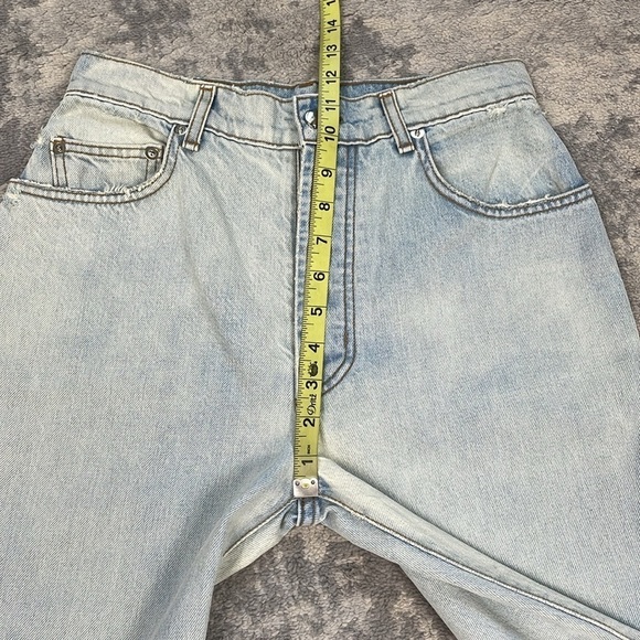 Sablyn High Rise Light Wash Jeans Distressed Knee Rip Button Fly Sz 26 - Picture 6 of 10